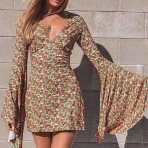 Her Pony Fantasia Bell Sleeve Mini Dress